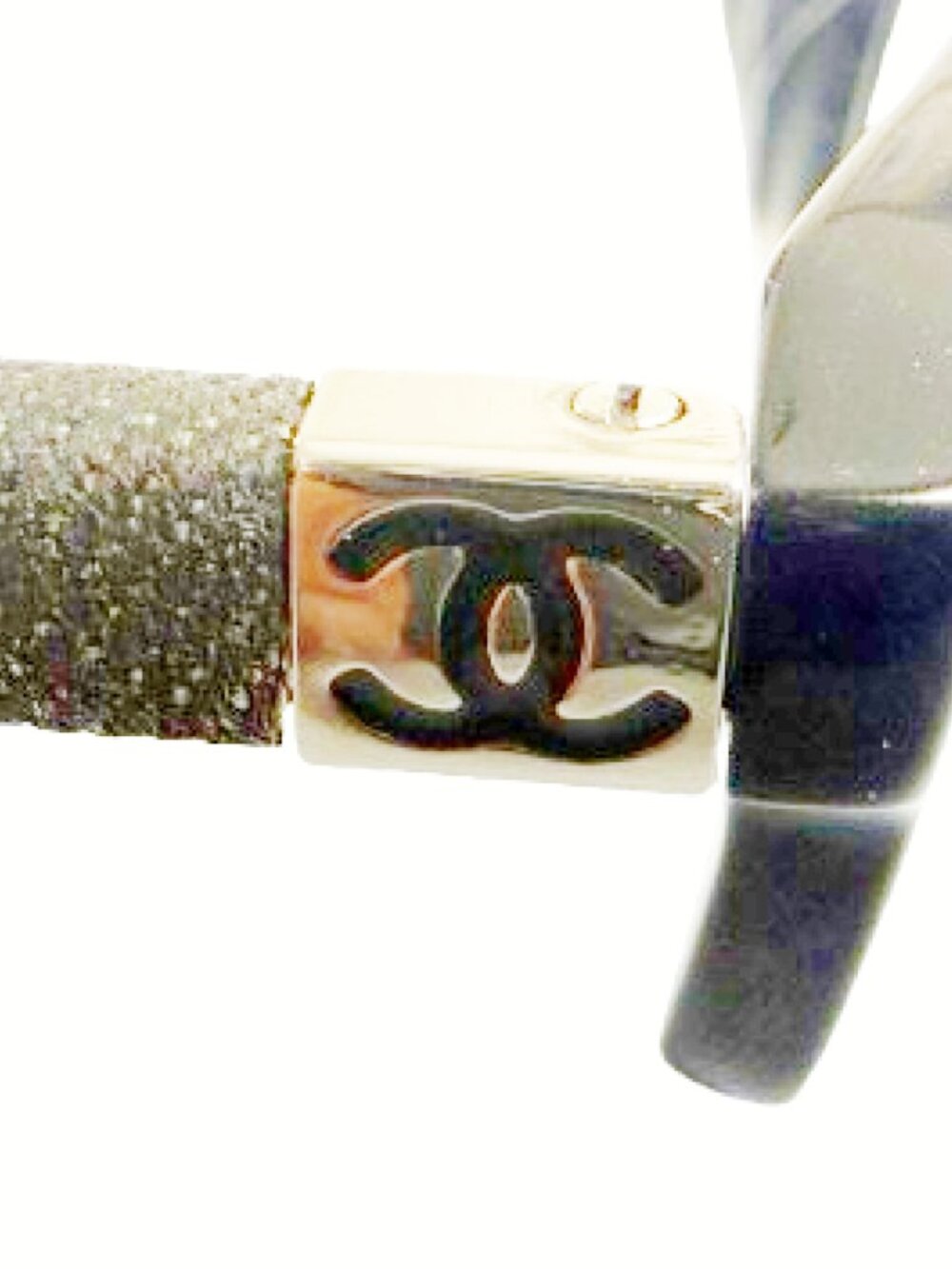 CHANEL 3193 Eyeglasses Black Denim CC Logo 53mm Rectangular Optical Frames Italy - Picture 3 of 12